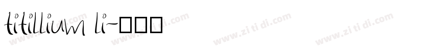 titillium li字体转换